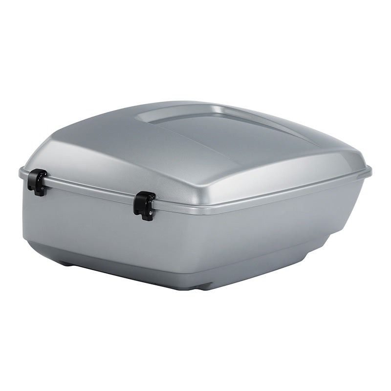 HR3 Atlas Silver Metallic 13.7" King Size Touring Trunk Luggage For 14-24 Harley Touring