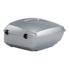 HR3 Atlas Silver Metallic 13.7" King Size Touring Trunk Luggage For 14-24 Harley Touring