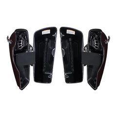HR3 Midnight Crimson / Vivid Black CVO Stretched Saddlebags with Speaker Lids For 14-23 Harley Touring
