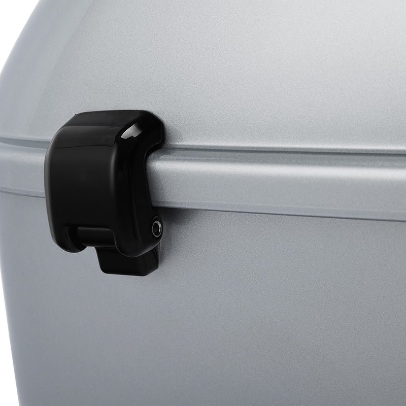 HR3 Atlas Silver Metallic 13.7" King Size Touring Trunk Luggage For 14-24 Harley Touring