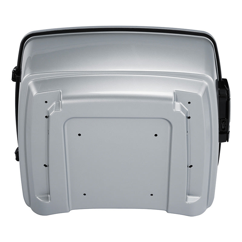 HR3 Atlas Silver Metallic 13.7" King Size Touring Trunk Luggage For 14-24 Harley Touring