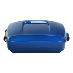 HR3 Blue Burst 10.7" Chopped Style Touring Trunk Luggage For 14-24 Harley Touring