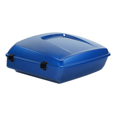 HR3 Blue Burst 10.7" Chopped Style Touring Trunk Luggage For 14-24 Harley Touring
