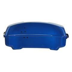 HR3 Blue Burst 10.7" Chopped Style Touring Trunk Luggage For 14-24 Harley Touring