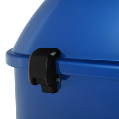 HR3 Blue Burst 10.7" Chopped Style Touring Trunk Luggage For 14-24 Harley Touring
