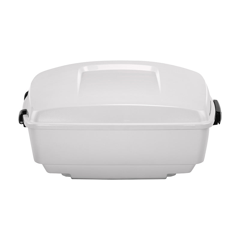 HR3 White Onyx Pearl 13.7" King Size Touring Trunk Luggage For 14-24 Harley Touring