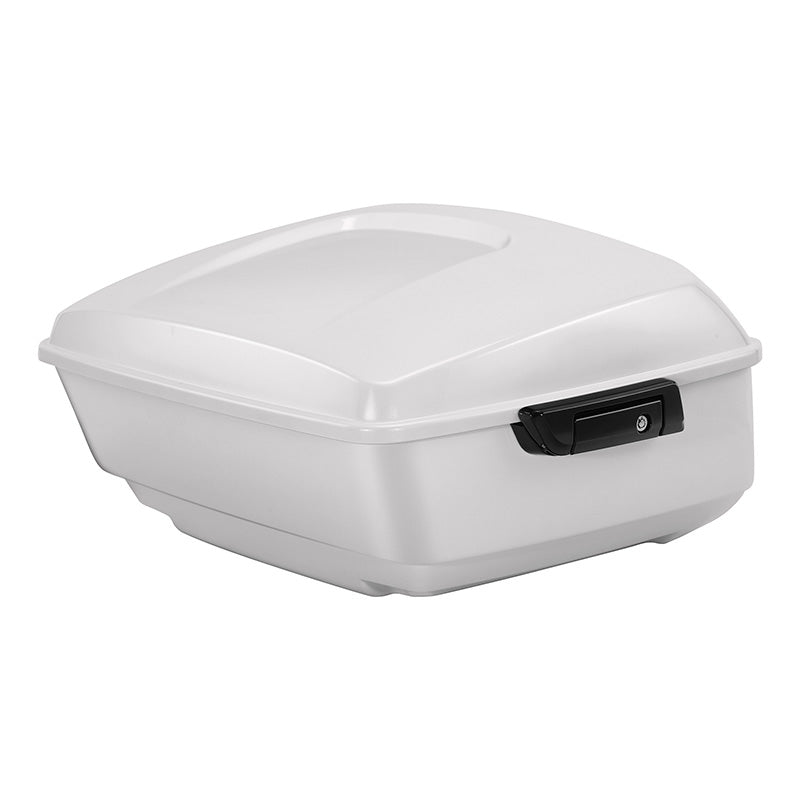 HR3 White Onyx Pearl 13.7" King Size Touring Trunk Luggage For 14-24 Harley Touring