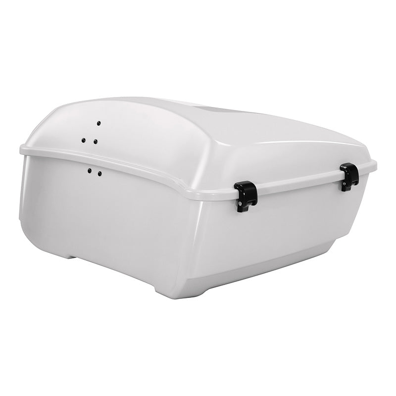 HR3 White Onyx Pearl 13.7" King Size Touring Trunk Luggage For 14-24 Harley Touring