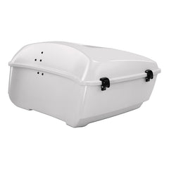 HR3 White Onyx Pearl 13.7" King Size Touring Trunk Luggage For 14-24 Harley Touring