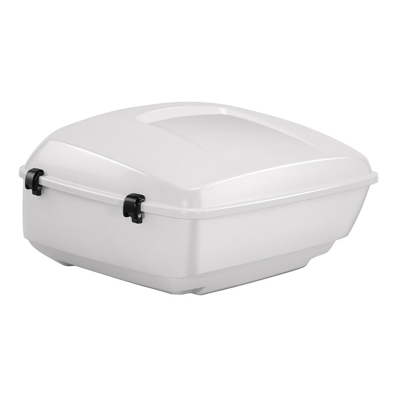 HR3 White Onyx Pearl 13.7" King Size Touring Trunk Luggage For 14-24 Harley Touring