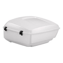 HR3 White Onyx Pearl 13.7" King Size Touring Trunk Luggage For 14-24 Harley Touring