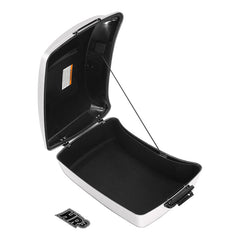HR3 White Onyx Pearl 13.7" King Size Touring Trunk Luggage For 14-24 Harley Touring