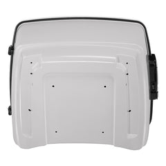 HR3 White Onyx Pearl 13.7" King Size Touring Trunk Luggage For 14-24 Harley Touring