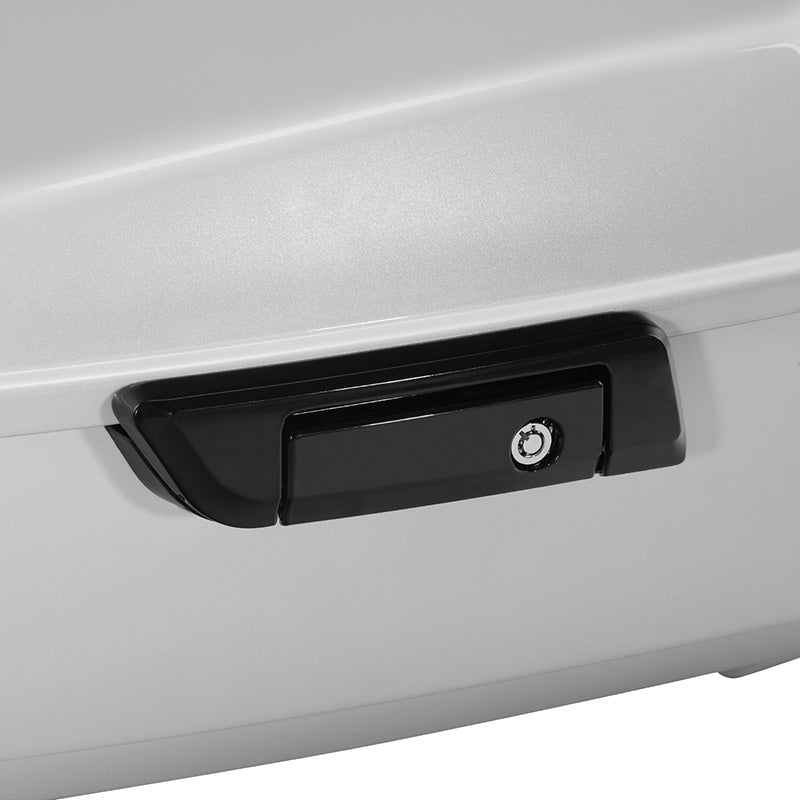HR3 White Onyx Pearl 13.7" King Size Touring Trunk Luggage For 14-24 Harley Touring