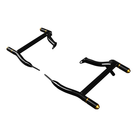 CUSTOM CHROME Rear Saddlebag Support Guards Rails Fit For Harley Touring '09-'23.5