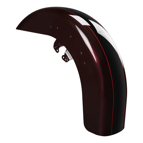 HR3 Midnight Crimson / Vivid Black 2022UL Motorcycle 18" Wide Tire Front Mudguard Fender For Harley Touring Models 2014-2023
