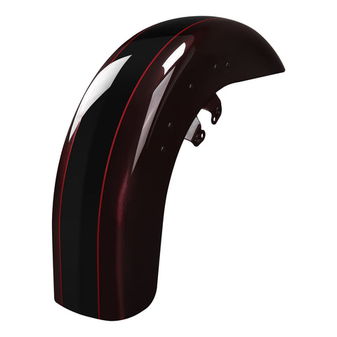 HR3 Midnight Crimson / Vivid Black 2022UL Motorcycle 18" Wide Tire Front Mudguard Fender For Harley Touring Models 2014-2023