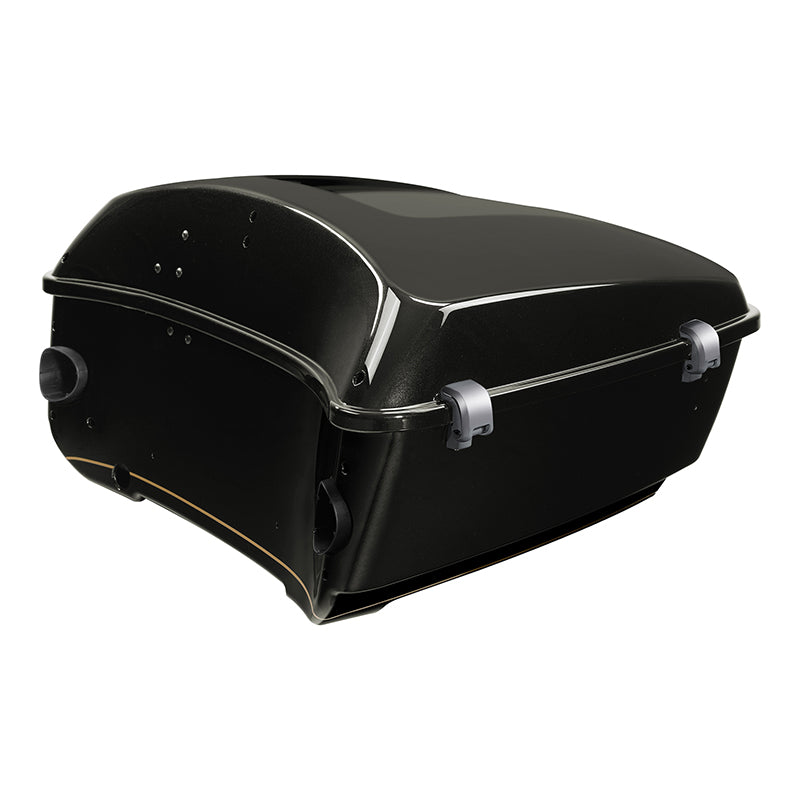HR3 Black Quartz 2016UL King Size Touring Trunkk Luggage with Speaker Cut Outs For 14-24 Harley Touring