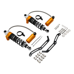 Custom Chrome Remote Reservoir Rear Suspensions Shock Fit For Harley CVO Street Road Glide 1994-2024