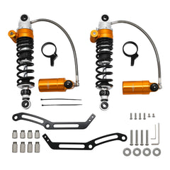 Custom Chrome Remote Reservoir Rear Suspensions Shock Fit For Harley CVO Street Road Glide 1994-2024