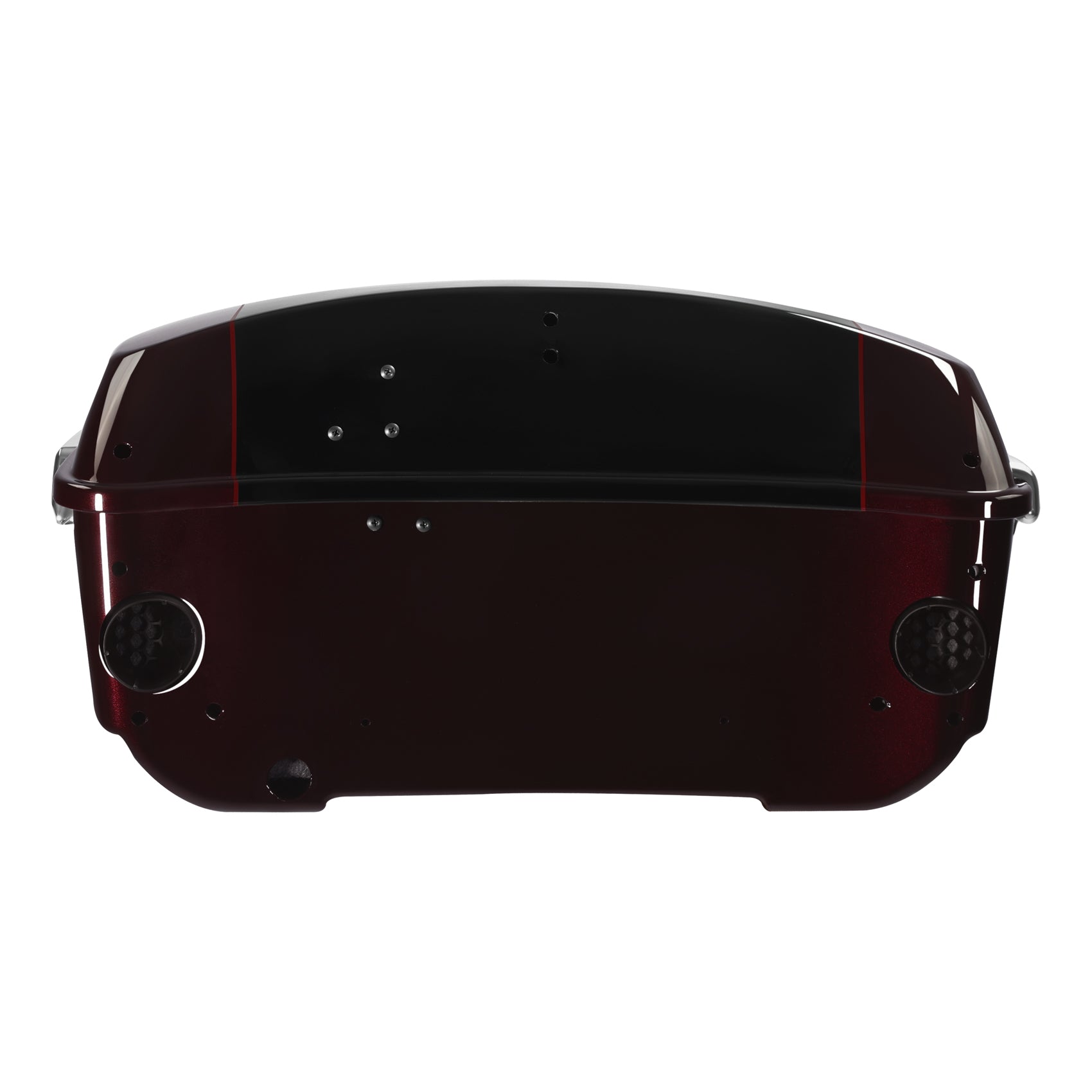 HR3 Midnight Crimson / Vivid Black 2022UL King Size Touring Trunk Luggage with Speaker Cut Outs For Harley Touring 2014-2024