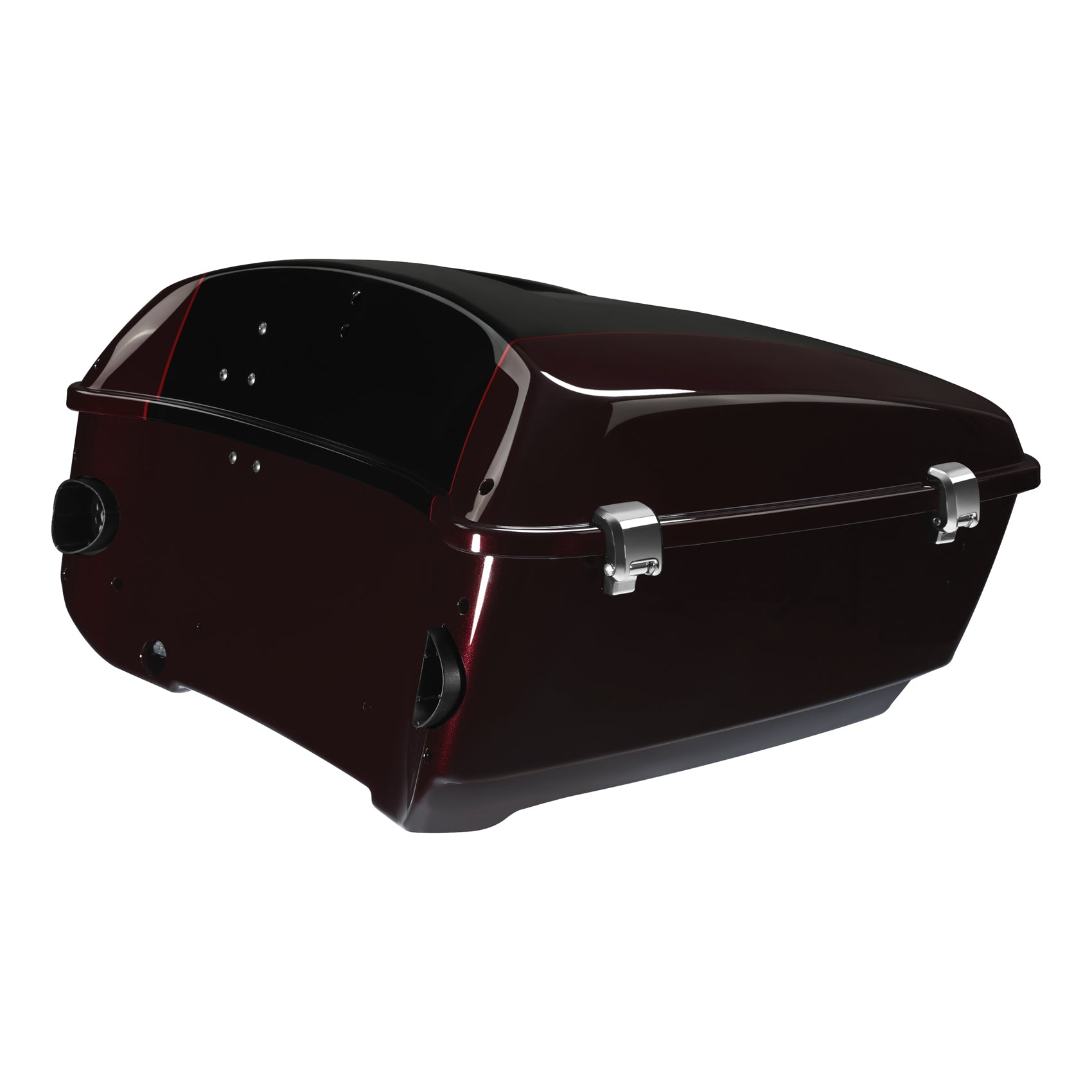 HR3 Midnight Crimson / Vivid Black 2022UL King Size Touring Trunk Luggage with Speaker Cut Outs For Harley Touring 2014-2024