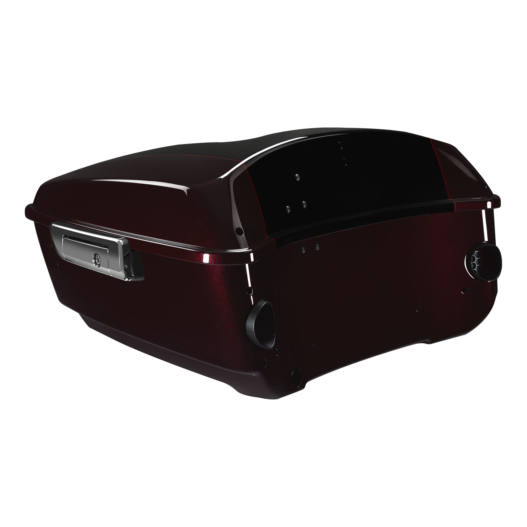 HR3 Midnight Crimson / Vivid Black 2022UL King Size Touring Trunk Luggage with Speaker Cut Outs For Harley Touring 2014-2024