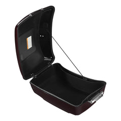 HR3 Midnight Crimson / Vivid Black 2022UL King Size Touring Trunk Luggage with Speaker Cut Outs For Harley Touring 2014-2024
