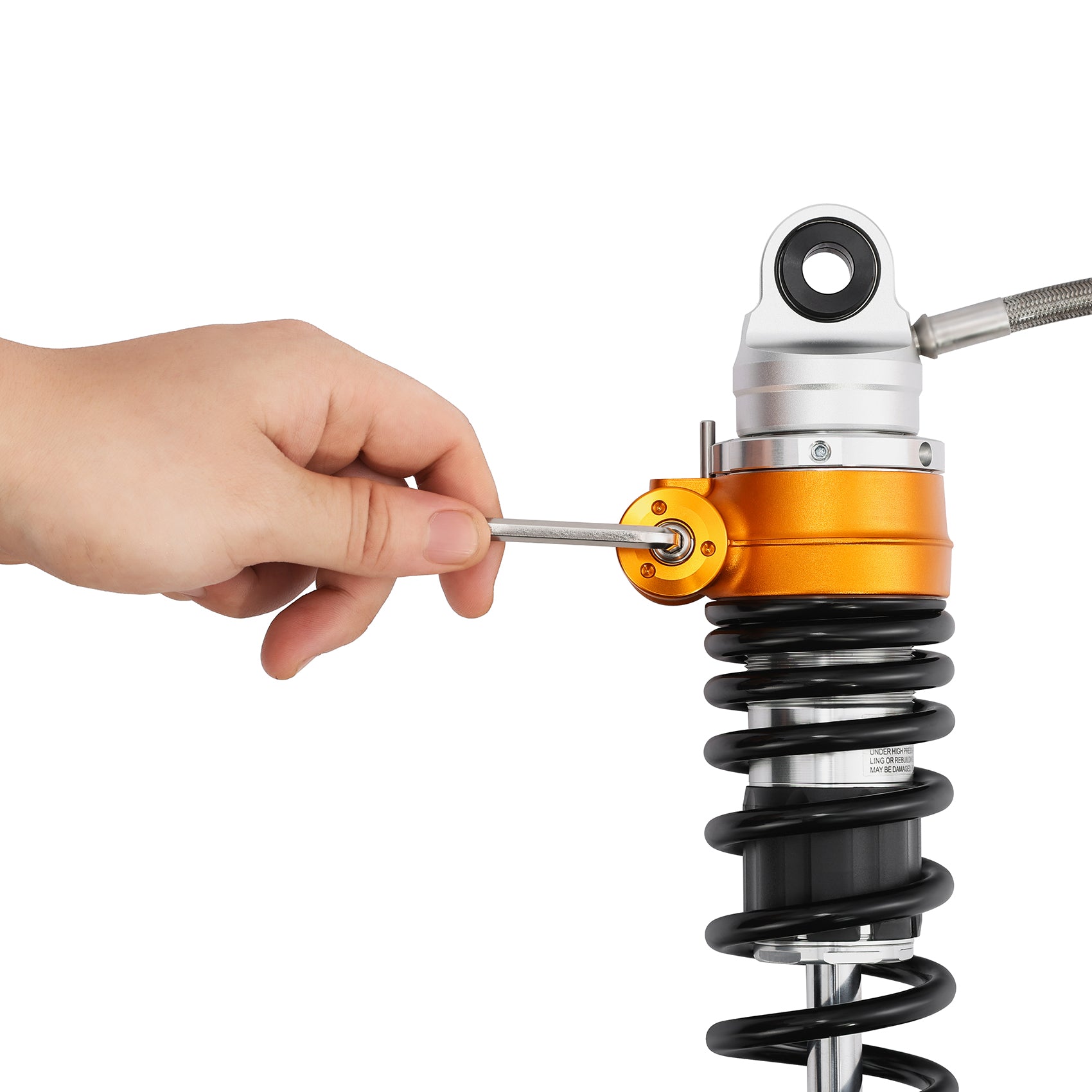 Custom Chrome Remote Reservoir Rear Suspensions Shock Fit For Harley CVO Street Road Glide 1994-2024