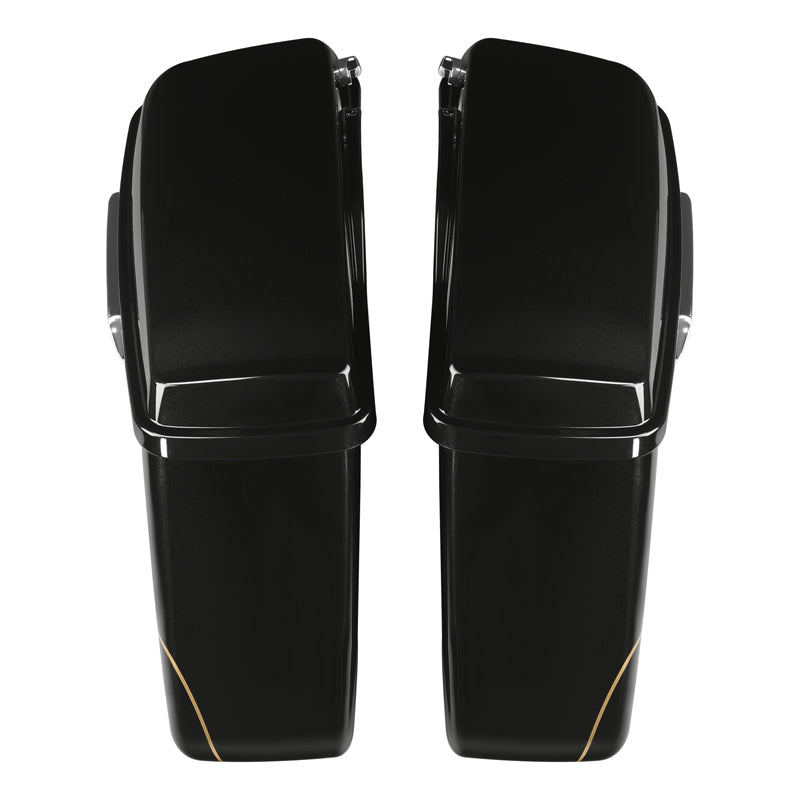 HR3 Black Quartz 2016UL Hard Saddlebags (Regular) For 14-23 Harley Touring