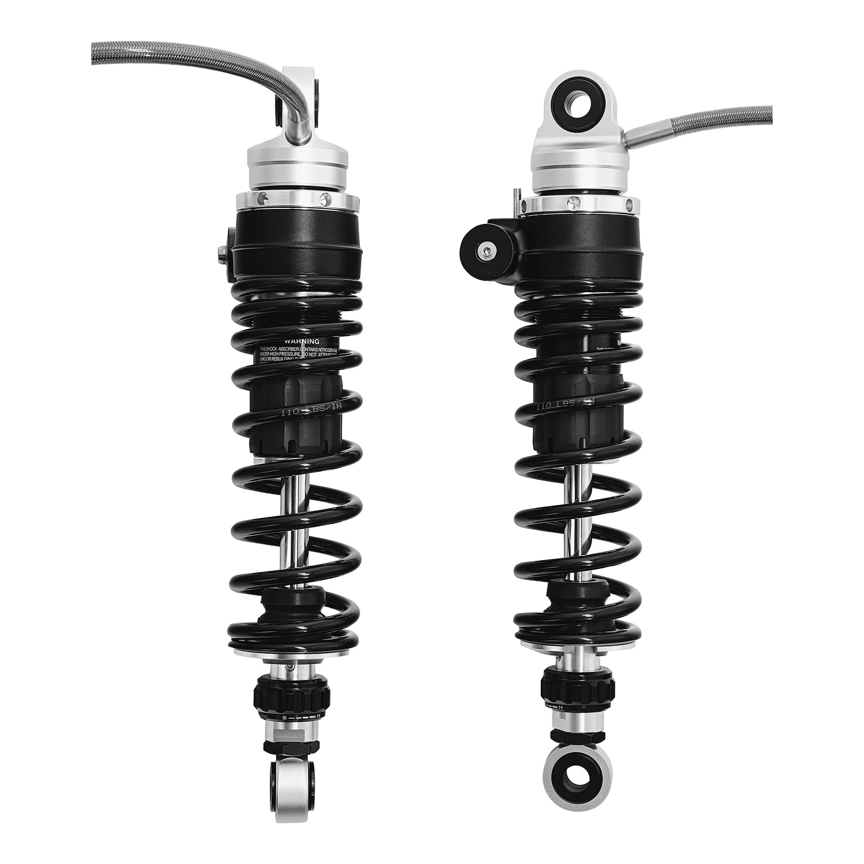 Custom Chrome Remote Reservoir Rear Suspension Shocks Fit For Harley Electra Street Glide 1994-2024