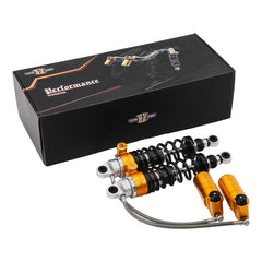 Custom Chrome Remote Reservoir Rear Suspensions Shock Fit For Harley CVO Street Road Glide 1994-2024