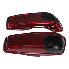 HR3 Mysterious Red Sunglo CVO Saddlebag Lids With 5" x 7" Speaker Cutouts For Harley Touring Models 2015-2023