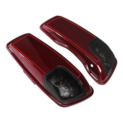 HR3 Mysterious Red Sunglo CVO Saddlebag Lids With 5" x 7" Speaker Cutouts For Harley Touring Models 2015-2023