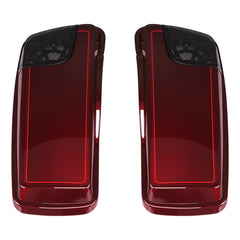 HR3 Mysterious Red Sunglo CVO Saddlebag Lids With 5" x 7" Speaker Cutouts For Harley Touring Models 2015-2023