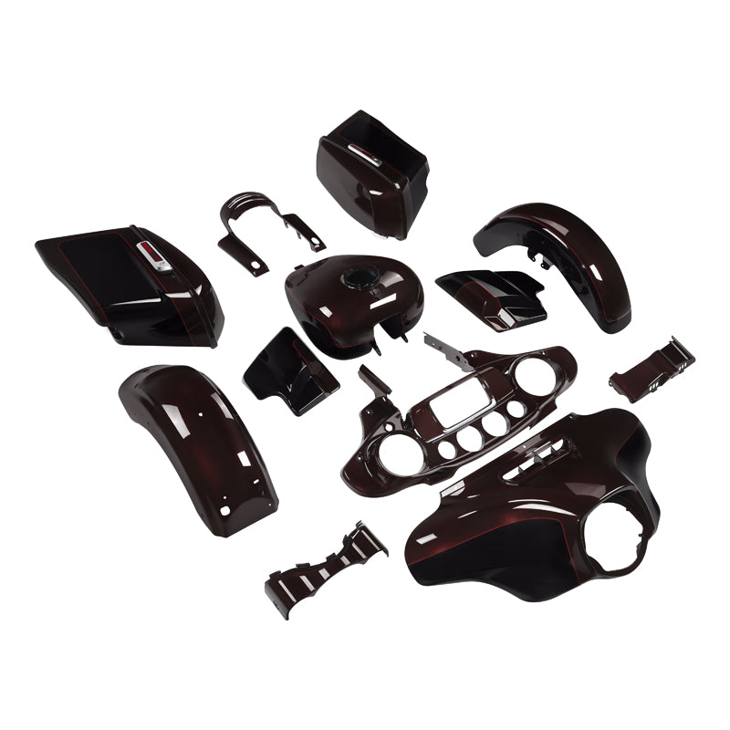 HR3 Midnight Crimson / Vivid Black For Harley STREET GLIDE SPECIAL (FLHXS ) Fairing Kit 2014-2023