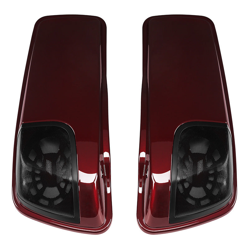 HR3 Mysterious Red Sunglo CVO Saddlebag Lids With 5" x 7" Speaker Cutouts For Harley Touring Models 2015-2023