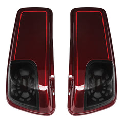 HR3 Mysterious Red Sunglo CVO Saddlebag Lids With 5" x 7" Speaker Cutouts For Harley Touring Models 2015-2023