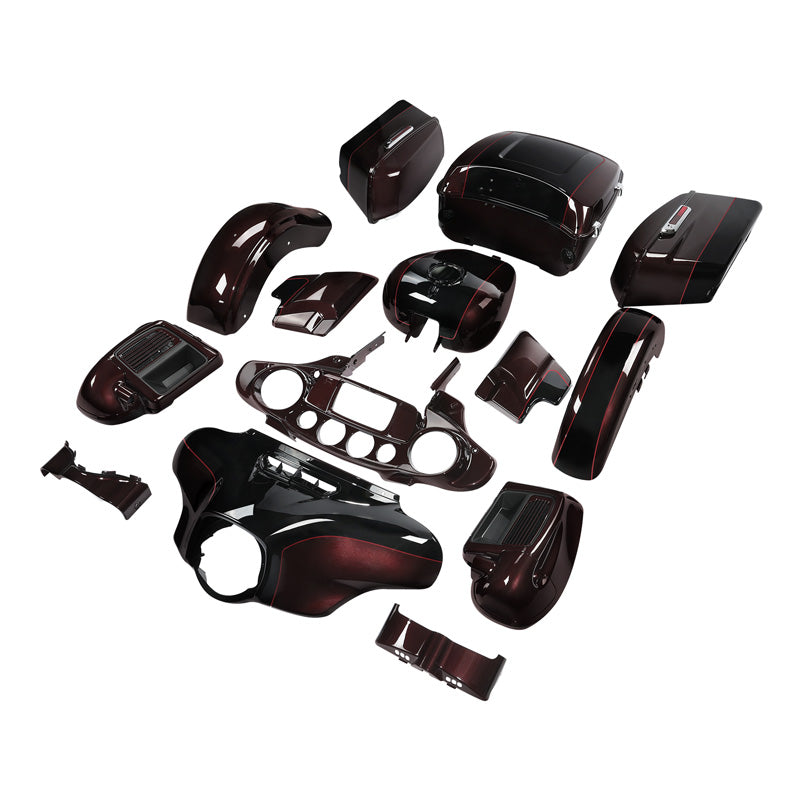 HR3 Midnight Crimson / Vivid Black 2022UL Complete Body Fairing Kit For Harley Ultra Limited FLHTK 14-23