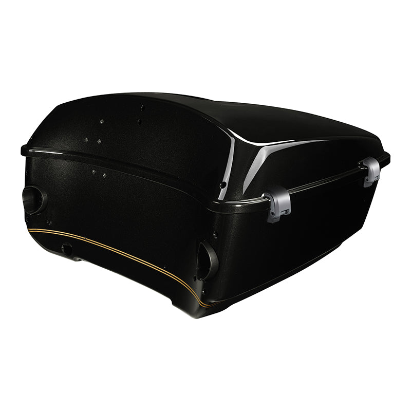 HR3 Black Quartz 2017RGU King Size Touring Trunk Luggage with Speaker Cut Outs For 14-24 Harley Touring