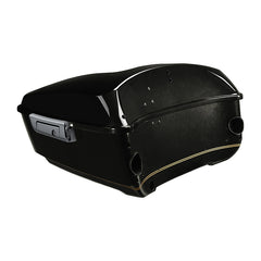 HR3 Black Quartz 2017RGU King Size Touring Trunk Luggage with Speaker Cut Outs For 14-24 Harley Touring