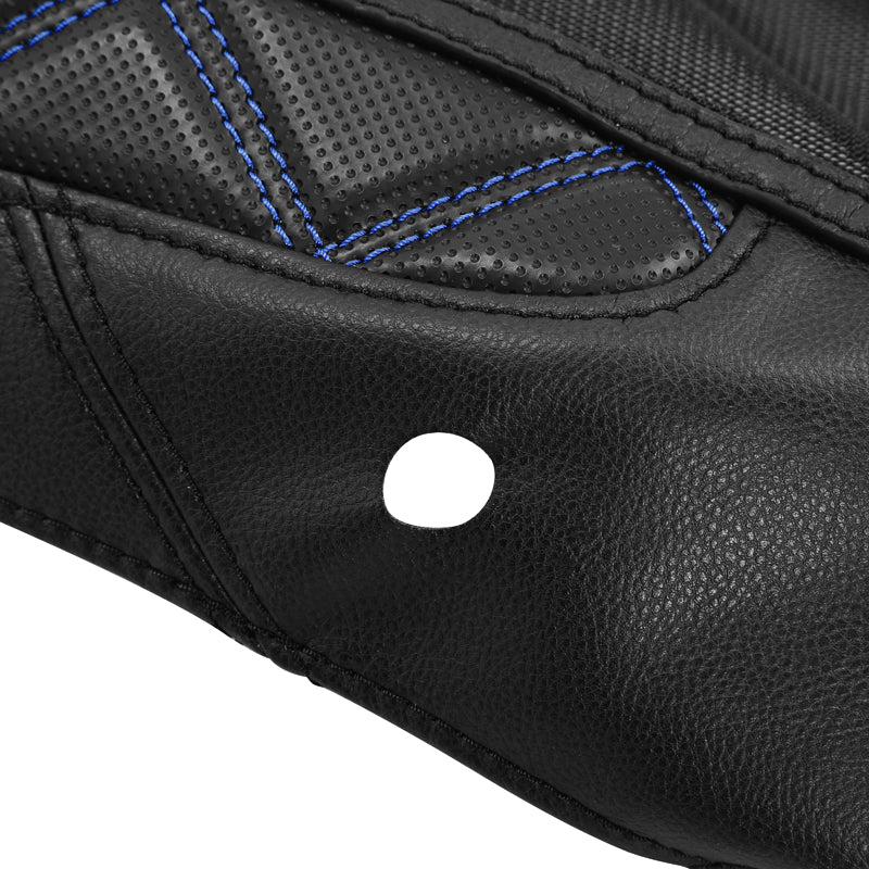 C.C. RIDER Speakers Saddlebag Lid Covers Blue Lattice Stitching Protect Saddlebags For Harley Touring Street Glide CVO Road Glide CVO 2014-2022