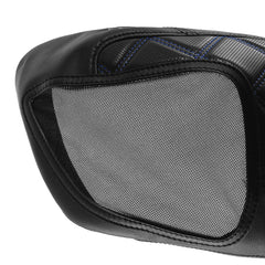 C.C. RIDER Speakers Saddlebag Lid Covers Blue Lattice Stitching Protect Saddlebags For Harley Touring Street Glide CVO Road Glide CVO 2014-2022