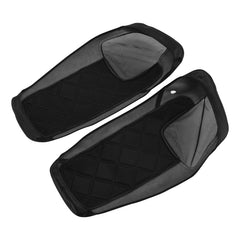 C.C. RIDER Speakers Saddlebag Lid Covers Blue Lattice Stitching Protect Saddlebags For Harley Touring Street Glide CVO Road Glide CVO 2014-2022