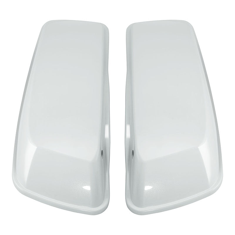 HR3 White Amethyst With Black Licorice Flames Hard Saddlebag Lids For Street Glide 2022 FLHX