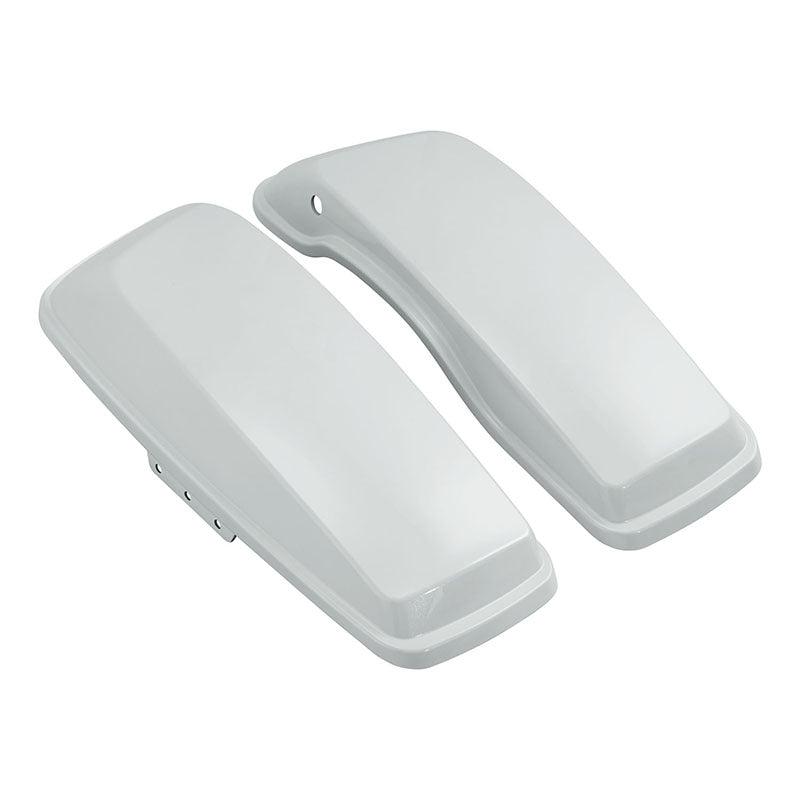 HR3 White Amethyst With Black Licorice Flames Hard Saddlebag Lids For Street Glide 2022 FLHX