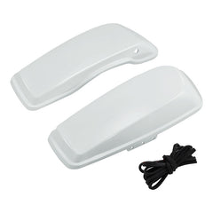 HR3 White Amethyst With Black Licorice Flames Hard Saddlebag Lids For Street Glide 2022 FLHX