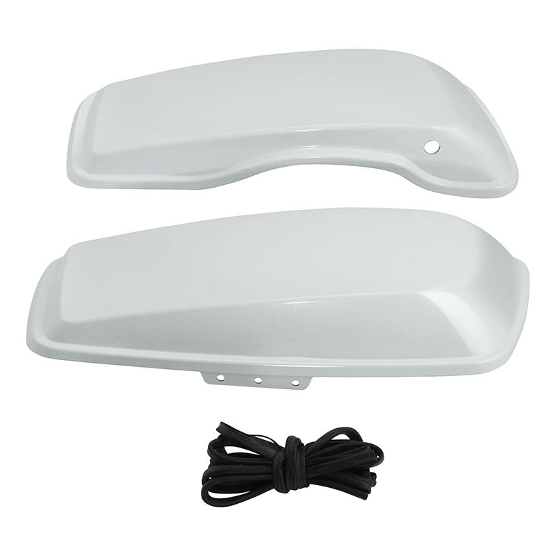 HR3 White Amethyst With Black Licorice Flames Hard Saddlebag Lids For Street Glide 2022 FLHX