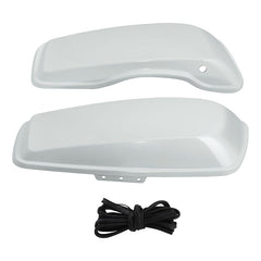 HR3 White Amethyst With Black Licorice Flames Hard Saddlebag Lids For Street Glide 2022 FLHX