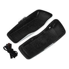 HR3 White Amethyst With Black Licorice Flames Hard Saddlebag Lids For Street Glide 2022 FLHX
